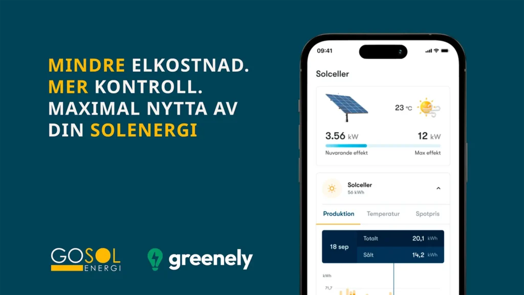 Mindre elkostnad. Mer kontroll. Maximal nytta av din solenergi.