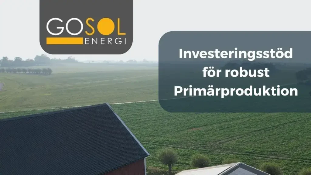 Lantbruk - investeringstöd för robust primärproduktion