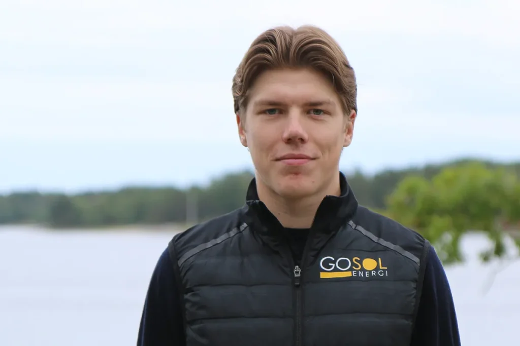 Lucas Eriksson, säljare på Gosol Energi