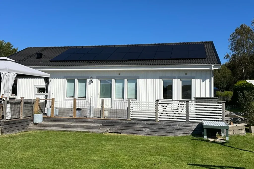 Solcellsanläggning på villa